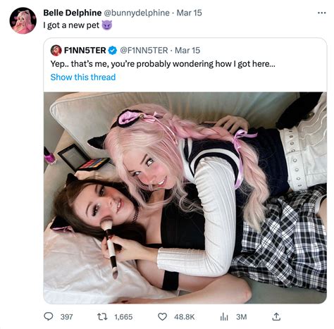 Belle Delphine And F1NN5TER Hang Out Putting Internet On。